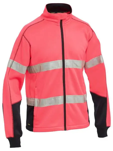Bisley Men's Taped Hi Vis Zip Front Fleece BK6611T - City Workwear
